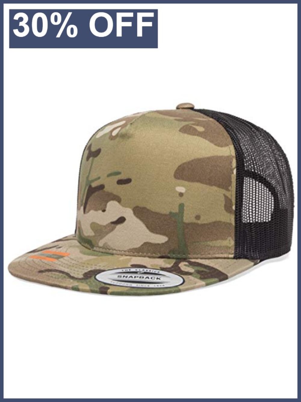Trucker Cap MultiCam Snapback Flat Visor High Profile